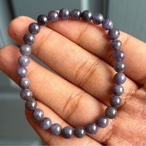 Dark Tanzanite Crystal Bracelet 6mm